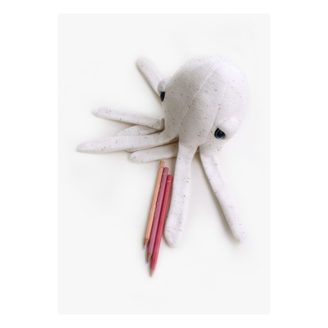Peluche mini Pulpo Albino 30 cm | Blanco