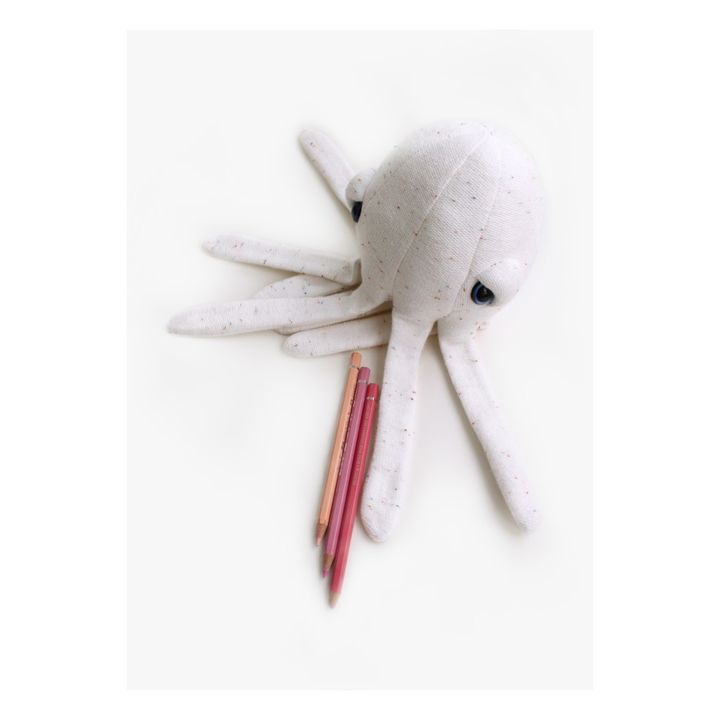 Doudou mini poulpe Albino 30 cm | Blanc- Image produit n°8