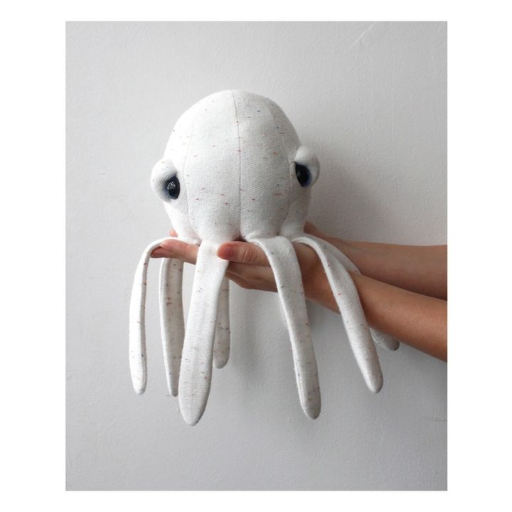 Albino Octopus Mini Soft Toy 30cm | White- Product image n°2
