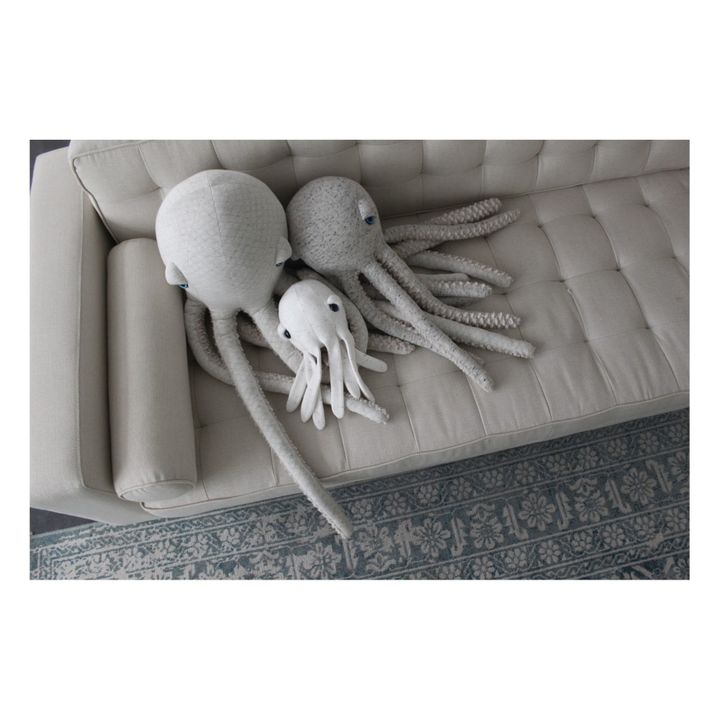 Albino Octopus Mini Soft Toy 30cm | White- Product image n°1