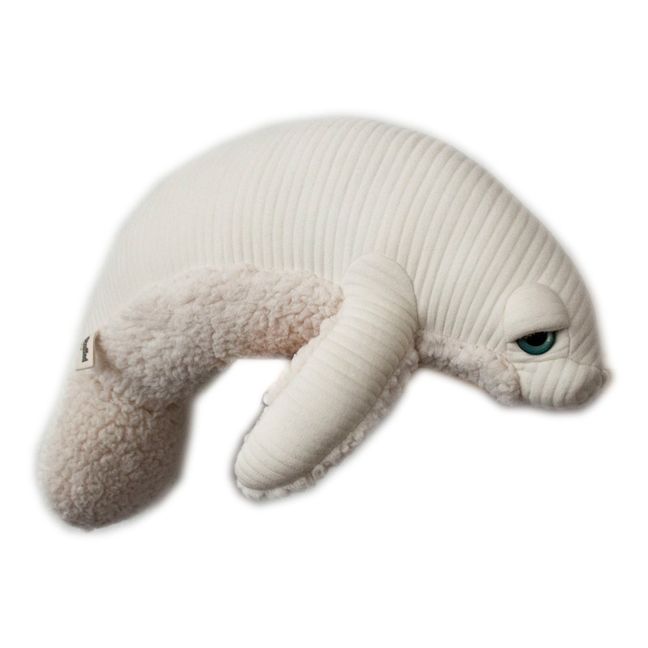 Plüsch-Manati Albino 48 cm  Weiß
