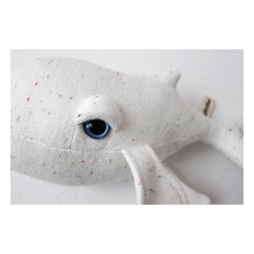 Doudou mini baleine Albino 30 cm Blanc- Image produit n°5