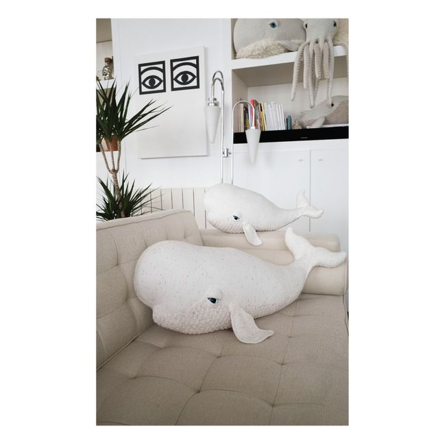 Plüsch-Beluga Albino 55 cm  | Weiß