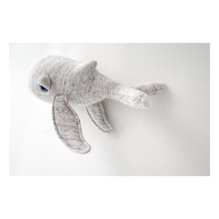 Peluche mini baleine Grandpa 30 cm | Gris- Image produit n°3