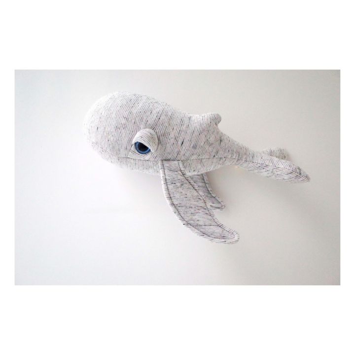Peluche mini baleine Grandpa 30 cm | Gris- Image produit n°7