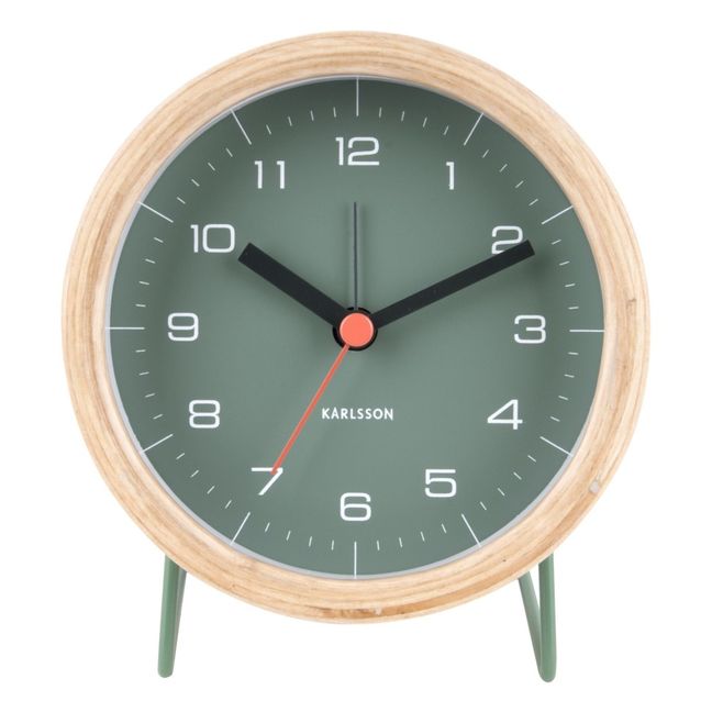 Wooden Alarm Clock | Green