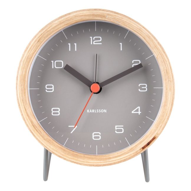 Wooden Alarm Clock | Grey