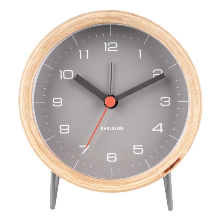 Wooden Alarm Clock | Grey- Product image n°1
