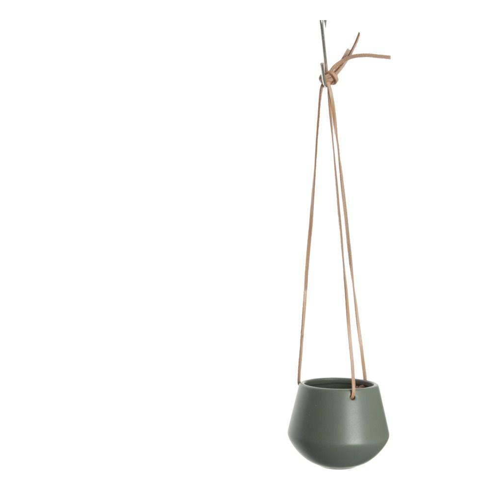 Present Time - Pot suspendu en céramique - Vert kaki