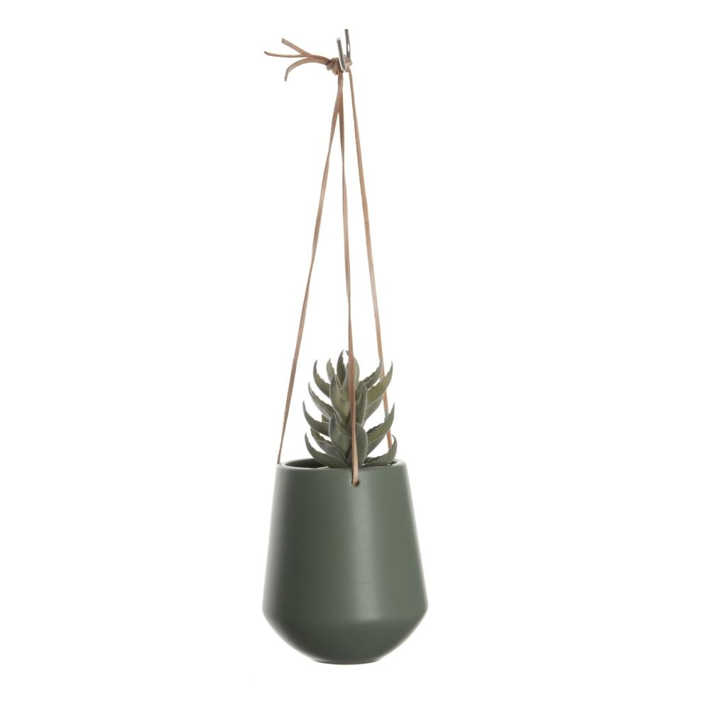 Ceramic Hanging Planter Khaki- Product image n°2