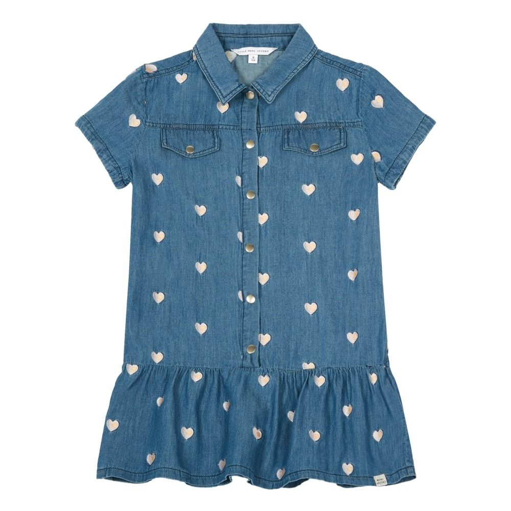 Little Marc Jacobs - Robe Denim Cœur - Fille - Denim