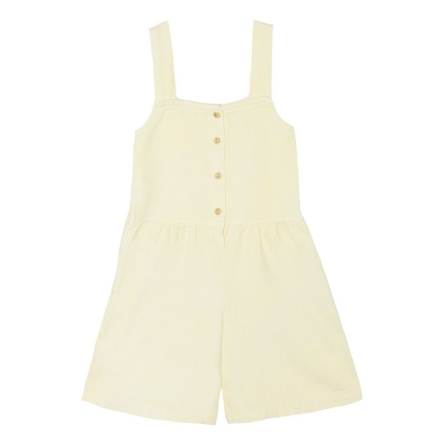 Yellowpelota - Combishort Coton Bio Lady - Fille - Jaune pâle