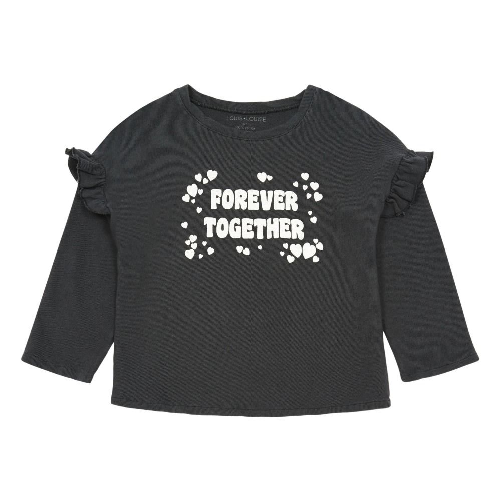 Louis Louise - Sweat 'Forever Together' Volants Davina - Fille - Gris anthracite