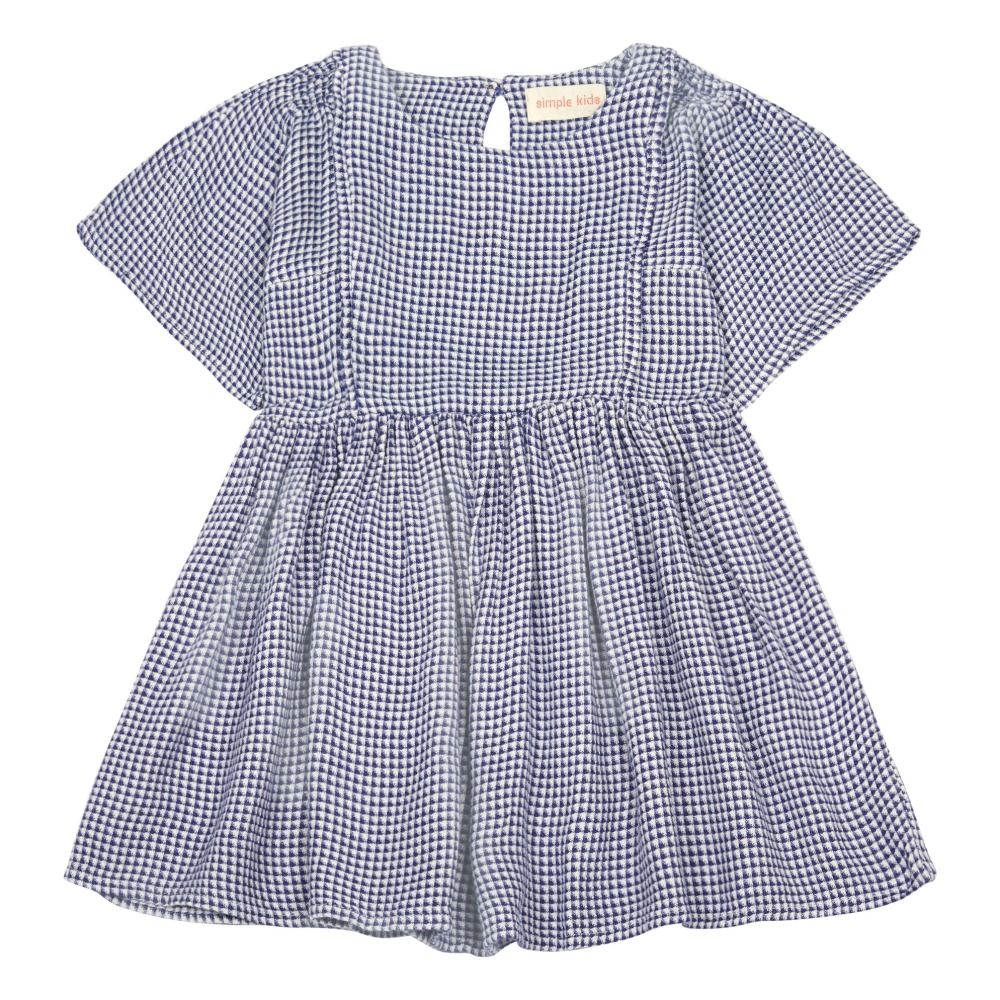 Simple Kids - Robe Carreaux Plum - Fille - Bleu