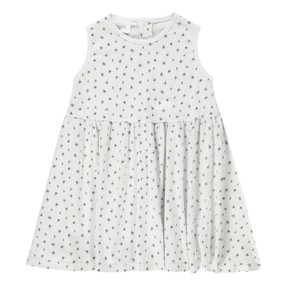 Moumout - Robe Côtelée Etoiles - Fille - Gris clair