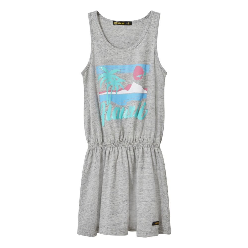 Finger in the nose - Robe 'Hawaii' Jersey Summer - Fille - Gris chiné