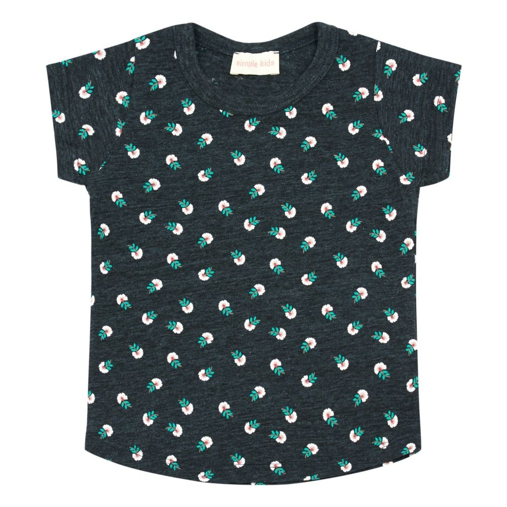 Simple Kids - T-Shirt Dahlia - Fille - Bleu nuit