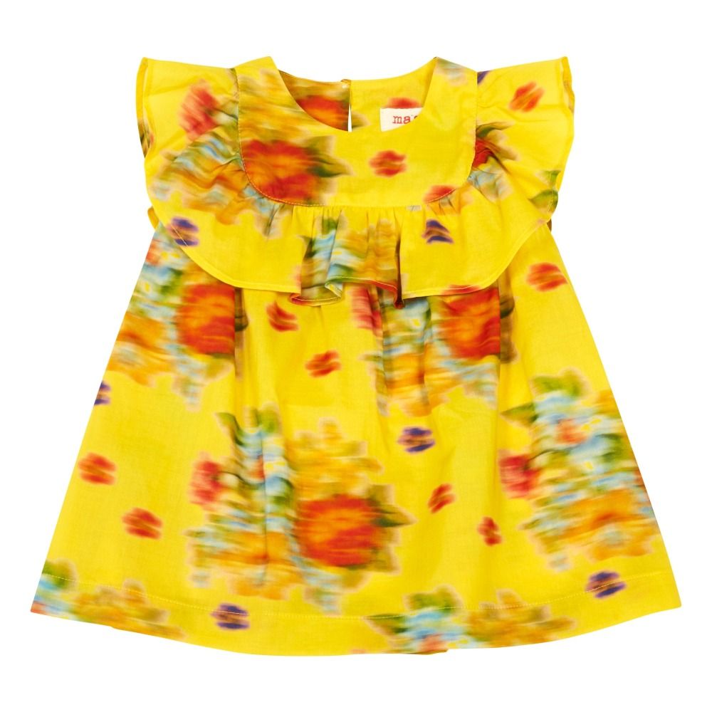 MAAN - Robe Fleurie Volants Casa - Fille - Jaune
