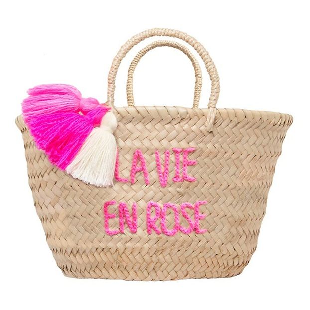 Cesta Infantil Bordada La Vie En Rose