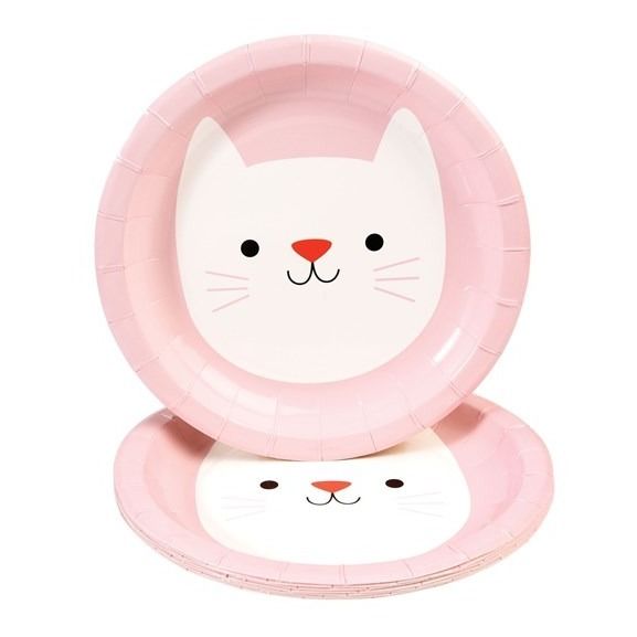 Cookie The Cat Paper Plates - Set of 8