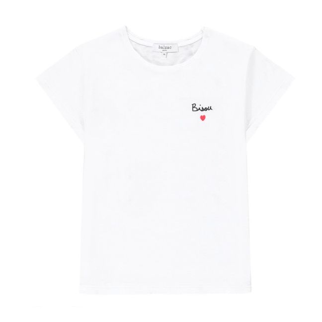 T-shirt Bisou - Collection Adulte Ecru