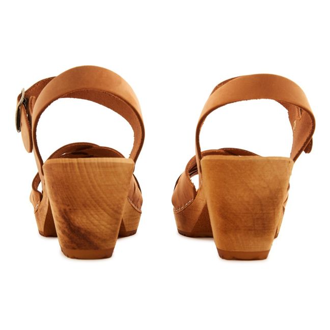 Stockholm Leather Clogs | Cognac