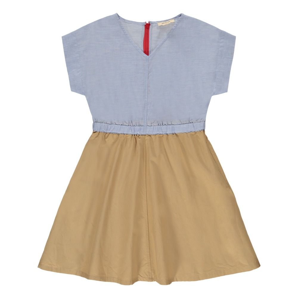 Bellerose - Robe Bi-matière Anke - Fille - Bleu jean