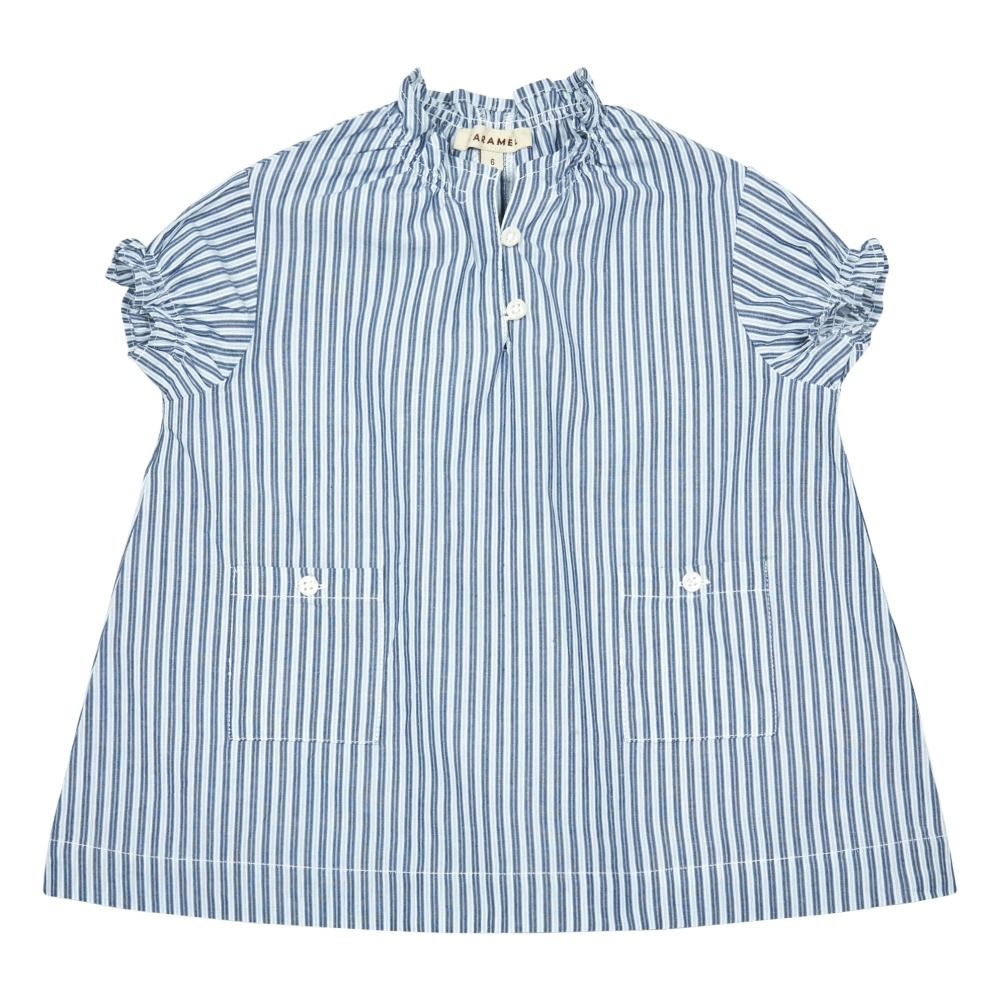 Caramel - Robe Rayée Poches Rocas - Fille - Bleu