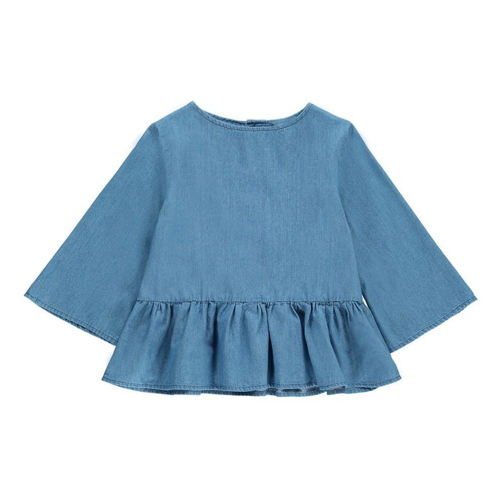 Hundred Pieces - Blouse Manches Longues Chambray - Fille - Bleu jean