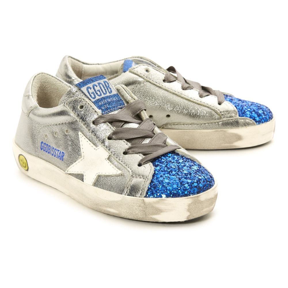 basket bleu paillette femme