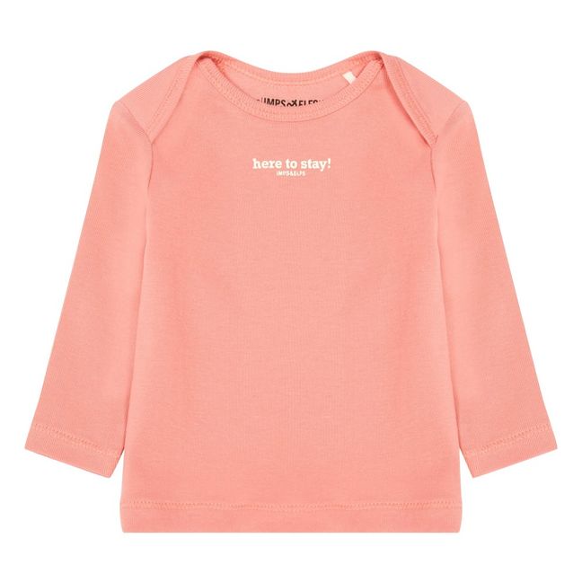 Here To Stay Organic Cotton T-Shirt | Pink