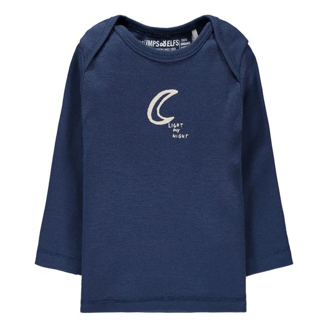Moon Organic Cotton T-Shirt | Navy blue