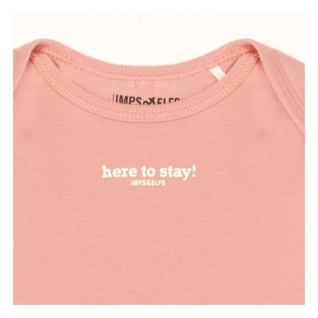 Here To Stay Organic Cotton T-Shirt | Pink