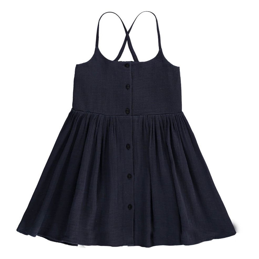 Hundred Pieces - Robe Gaze de Coton - Fille - Bleu Encre