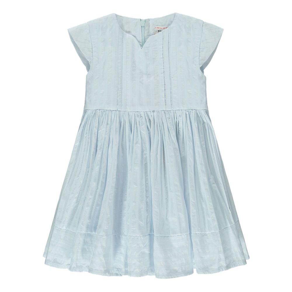 Morley - Robe Fines Rayures Hailey - Fille - Bleu pâle