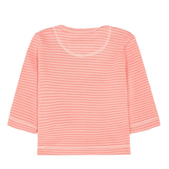Wanted Striped Organic Cotton T-Shirt | Pink