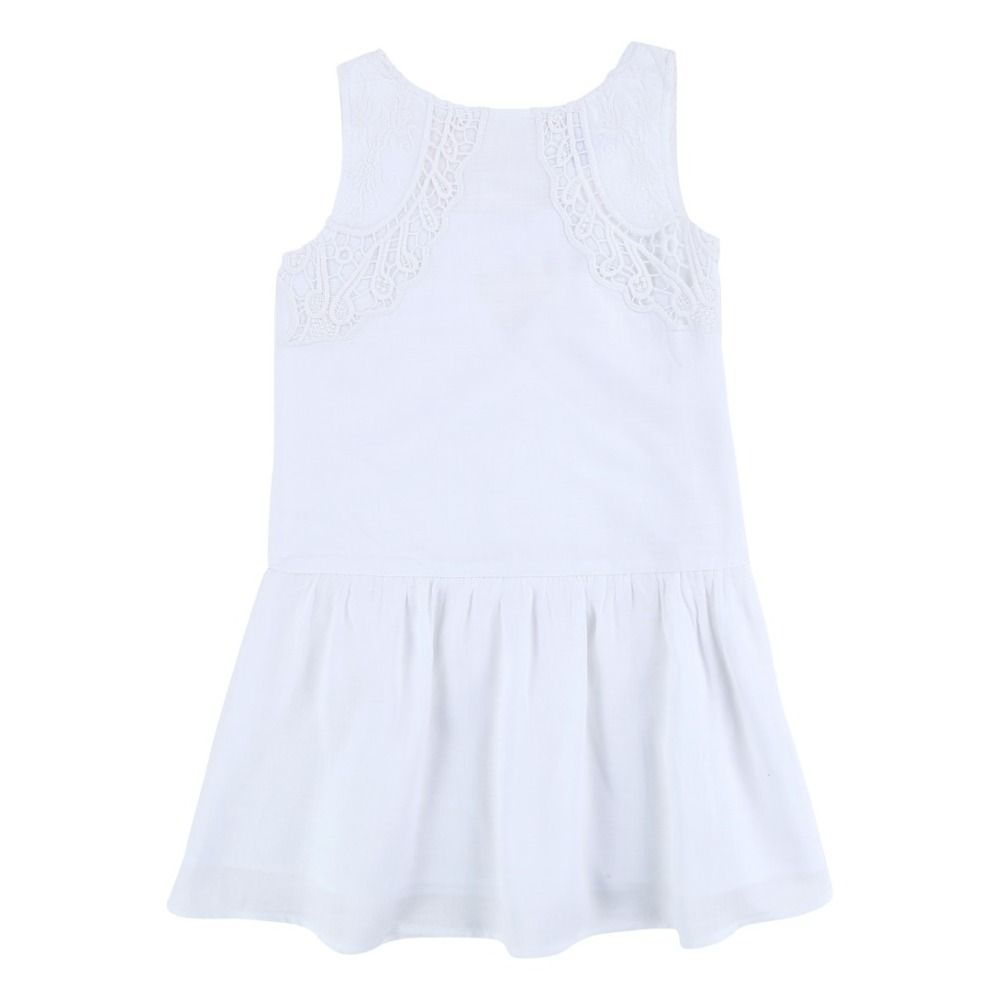 Carrement Beau - Robe Brodée - Fille - Blanc