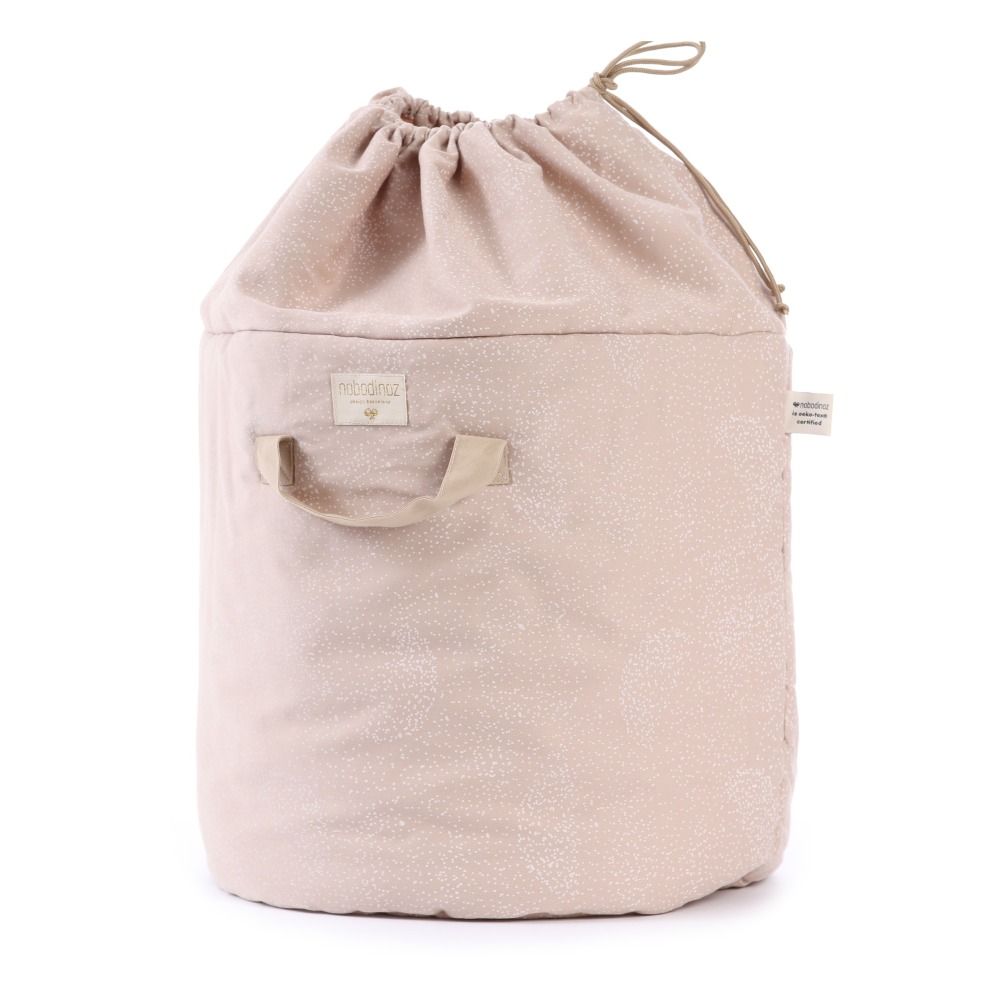 Bubble Bamboo Organic Cotton Storage Bag Pink Nobodinoz Design