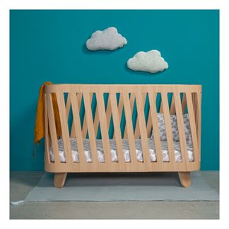 Charlie Crane Lit évolutif Muka en bouleau avec matelas-listing