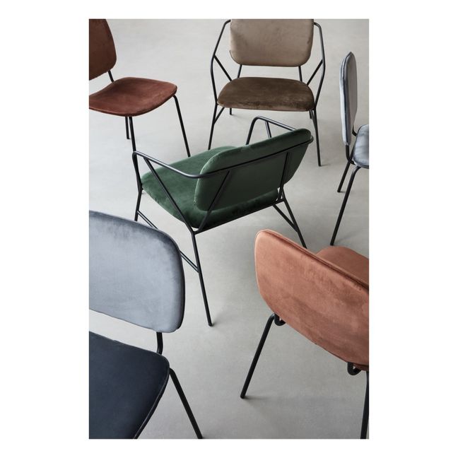 Chaise Comma en velours | Gris