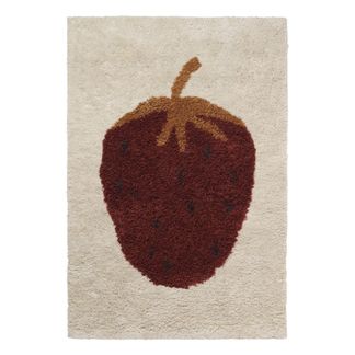 Ferm Living Kids Teppich aus Wolle Fruiticana Erdbeere-listing