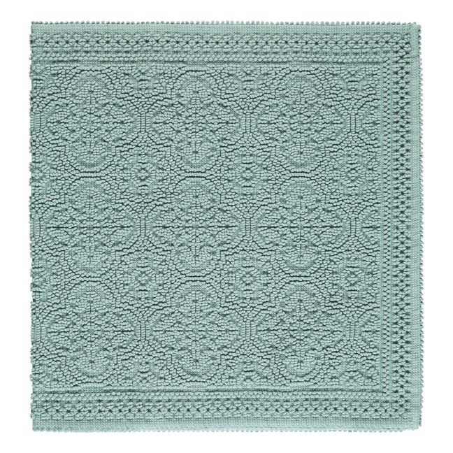 Relief Pattern Cotton Bath Mat 55x110cm | Celadon