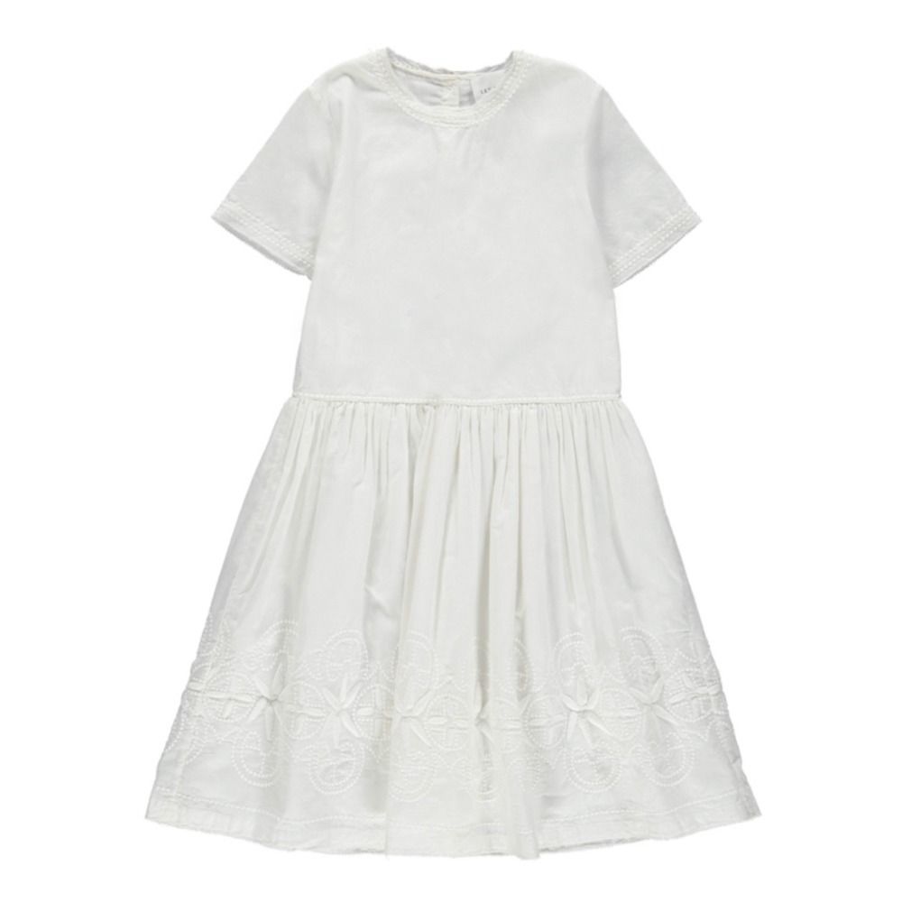 Les Coyotes de Paris - Robe Brodée Florence - Fille - Blanc