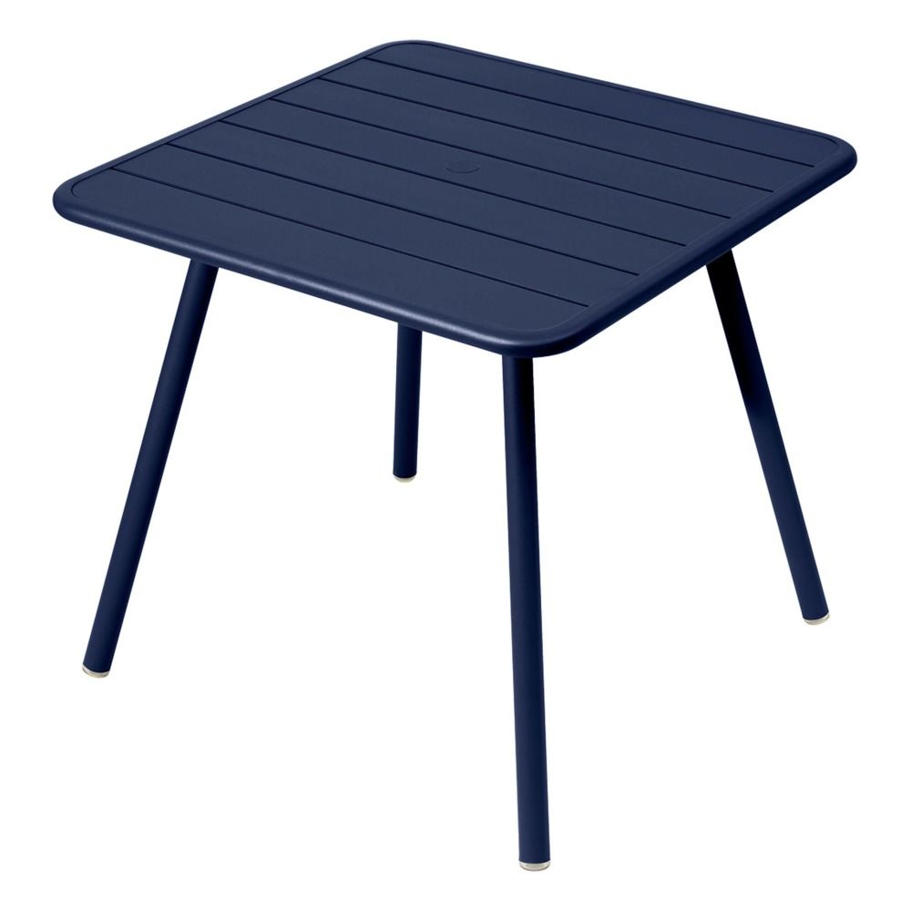 Fermob - Table Luxembourg 4 pieds 80x80 cm en aluminium - Bleu abyss