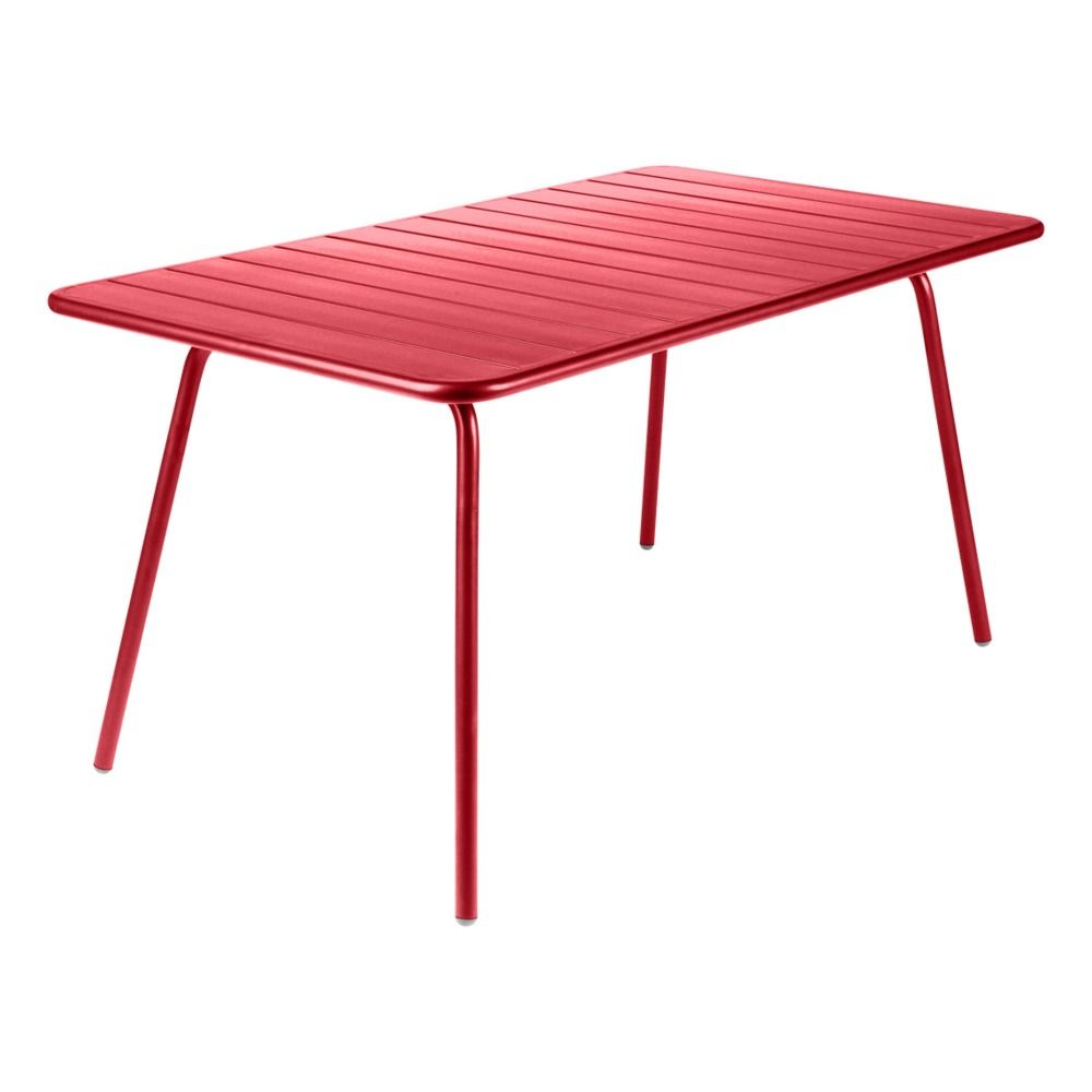 Fermob - Table Luxembourg 143x80 cm en aluminium - Coquelicot