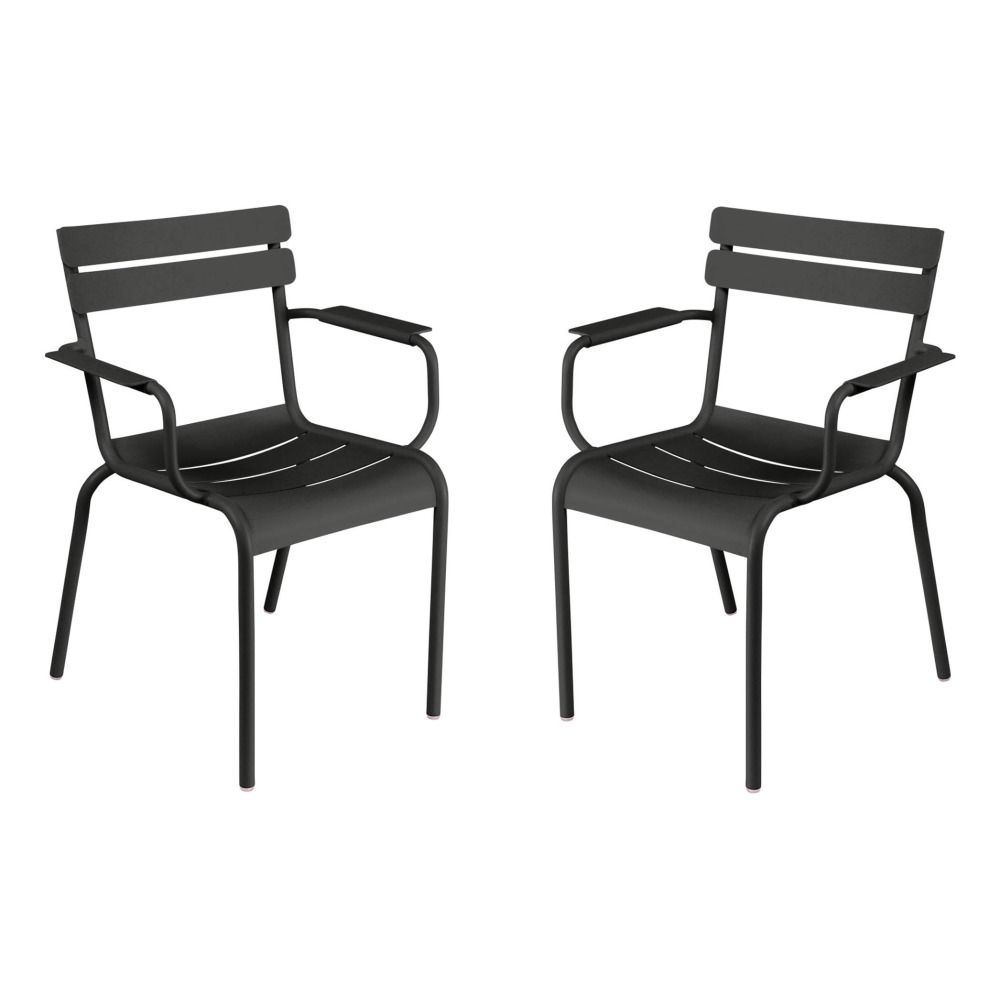 Fermob - Bridge Luxembourg en aluminium - Set de 2 - Réglisse