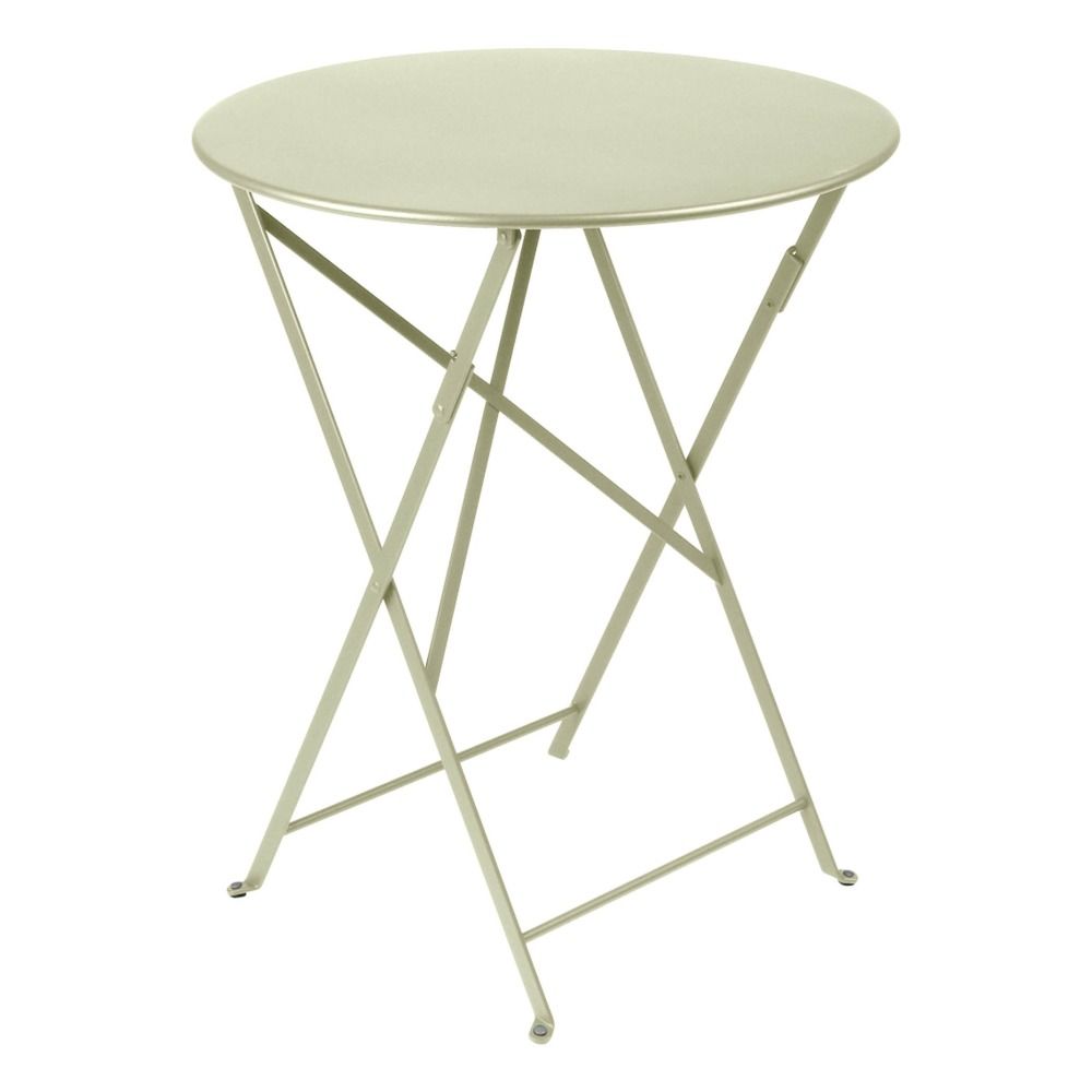 Fermob - Table de jardin Bistro ronde 60 cm en acier - Vert Tilleul