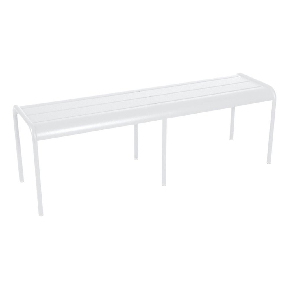 Fermob - Banc Luxembourg 3/4 places en aluminium - Blanc coton
