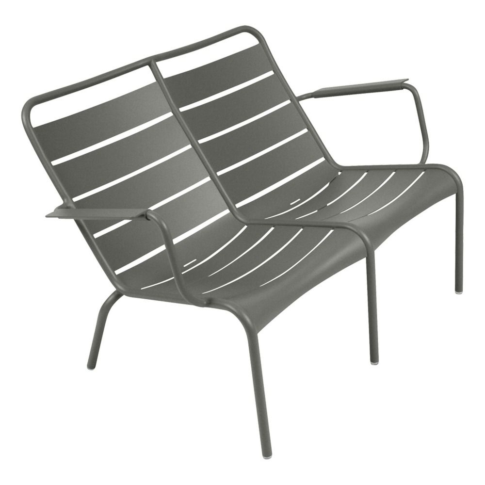 Fermob - Fauteuil bas duo Luxembourg en aluminium - Romarin