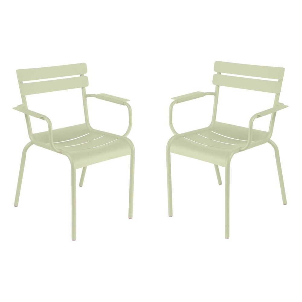 Fermob - Bridge Luxembourg en aluminium - Set de 2 - Vert Tilleul